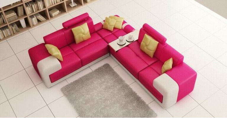 Eckbank hoekbank L-vorm bankstel stoffen bank woonlandschap