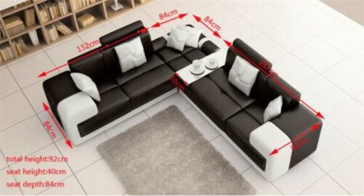 Eckbank hoekbank L-vorm bankstel stoffen bank woonlandschap