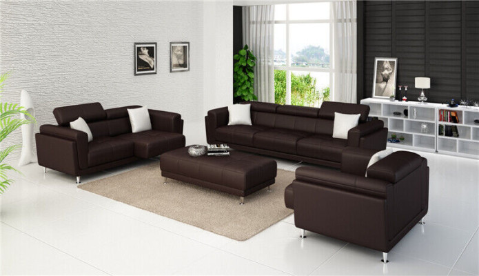 Ontwerp Bankstellen Banken Bekleding 311 zitsbankstel Set Leren Bank.