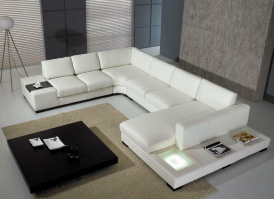 Leren bank Designerbank U-vormige woonlandschap Bank Deco Bekleding Hoekbank   Translate to Dutch: Leren bank Designerbank U-vormige woonlandschap Bank Deco Bekleding Hoekbank