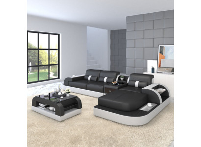 Hoekbank L-vormige woonlandschap bank bank bekleding hoek set leer