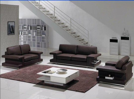 Bankstel 3-zits Gestoffeerde bankstellen Design Luxe Bank Leren Bankstellen