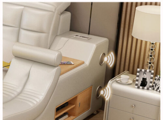 Functie Bed Tweepersoonsbed Lederen bedden Lederen Gestoffeerd Slaapkamer Huwelijk