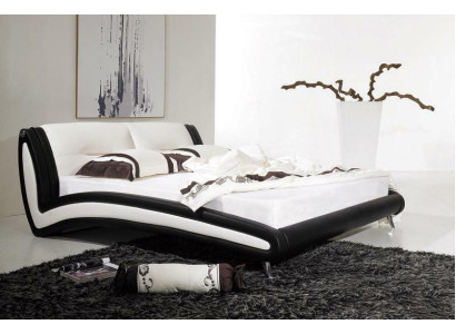 Ontwerpersbed, bedden, tweepersoonsbed, gestoffeerd bed, slaapkamer, leren bed
