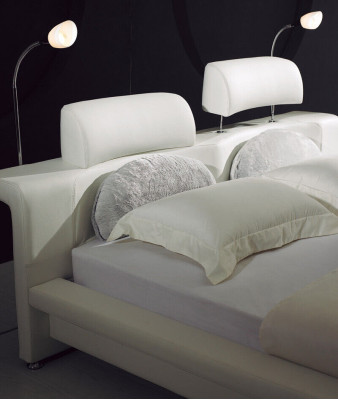 Ontwerp tweepersoonsleder bed bed bed bed bekleding leder slaapkamer huwelijk