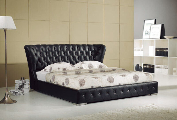 Ontwerper bed Chesterfield leer hotelbedden dubbele luxe slaapkamer
