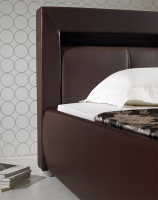 Leder Bed Bekleding Ontwerp Luxe Tweepersoons Hotel Slaapkamer Huwelijksbedden