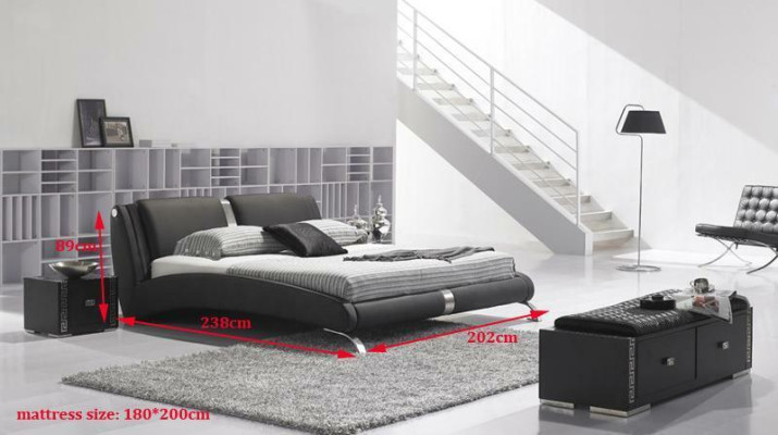 Modern bed - Gestoffeerd bed - Tweepersoonsbed - Designerbedden Set 180x200cm