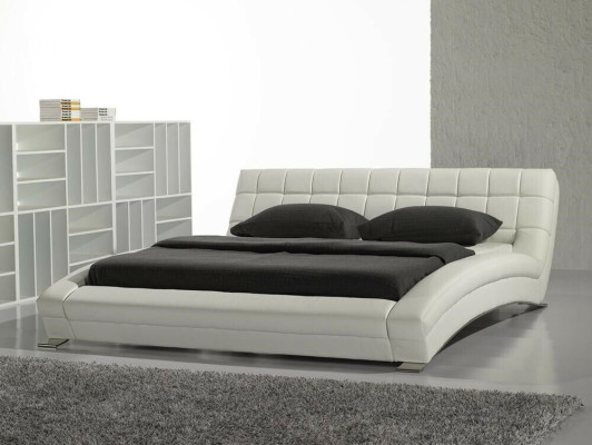 Bed frame bed bed padded marriage leather textile designer double.