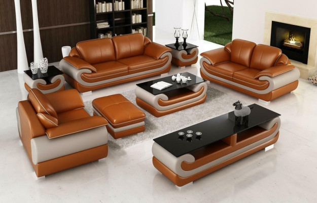 Ledersofa Bank Woonlandschap 3+2 zitsbank stel Modern Ontwerp Xlmeubilair.nl