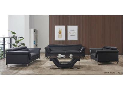 Banken Moderne Bankstellen Bekleding Leer 3+2 Zitter Bankstel Sets Nieuw