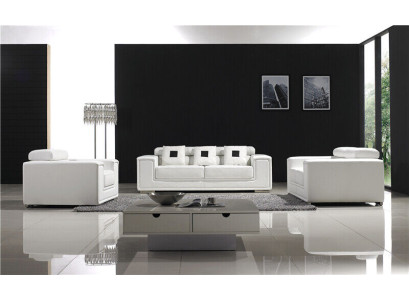 Set van 3-zits Lederen Bankstel Bankstel Bankstel Bankstel Bankstel Designerbank Nieuw