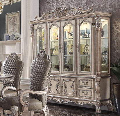 Klassiek design vitrine glazen kast vitrinekast vitrinekast plank barok.
