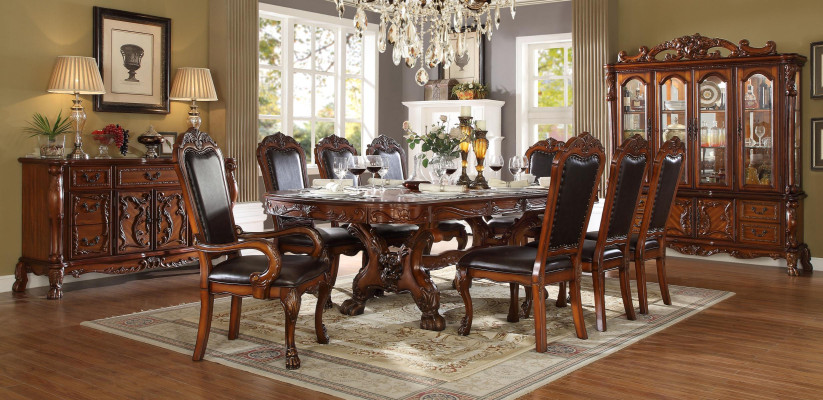 Koninklijke eettafel + 8x stoelen Volledige eetkamerset Tafel Stoel 9-delig.