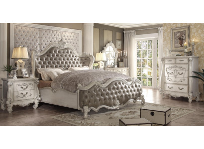 Slaapkamer 3-delige set Bed 2x Nachtkastje Console Dubbele Bedden Hotel