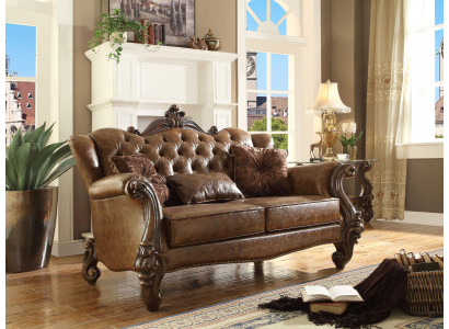 Bankstel 3-zits woonlandschap sofa's bankstel Bekleding leder hout