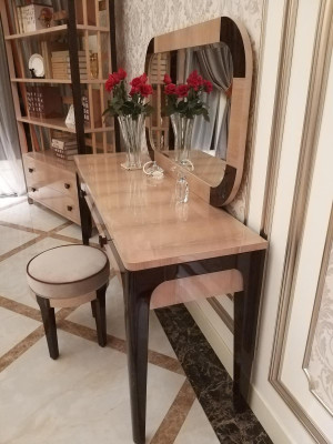 Tafel console spiegel dressoir kaptafel slaapkamer krukje set