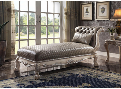Ligstoel Klassiek Lederen Luxe Ligstoel Chesterfield Chaise Longue