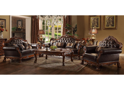 Luxus Chesterfield sofagarnituur 3+2+1 zits met salontafel meubilair bank sofa nieuw
