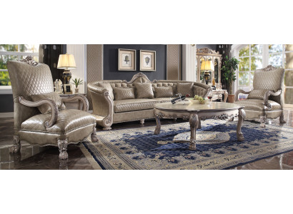 Bank Bank Salontafel Hout 4-delig Luxe Meubels Bankstel Bank Bankstel