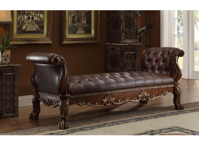 Chesterfield Ligstoelen Chaise Longue Ottomaan Bank Echt Leer Relax Chaise
