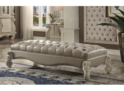 Voetenbank Bijzettafel Chaiselounge Voetenbank Chesterfield Leer Ottomaans Barok Rococo