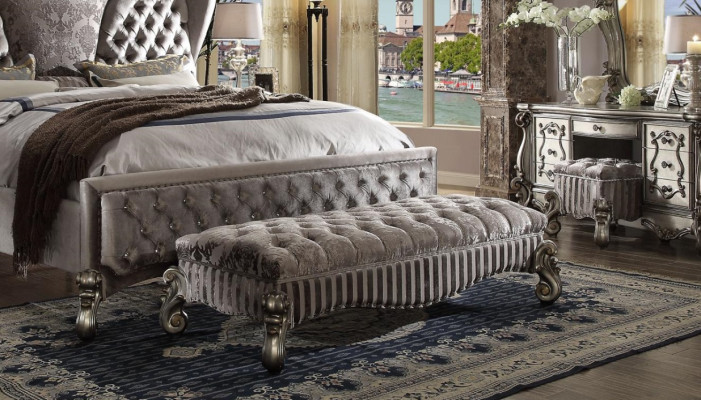 Ontwerper poef leer textiel luxe Chesterfield voetenbank Ottomaanse Chesterfield