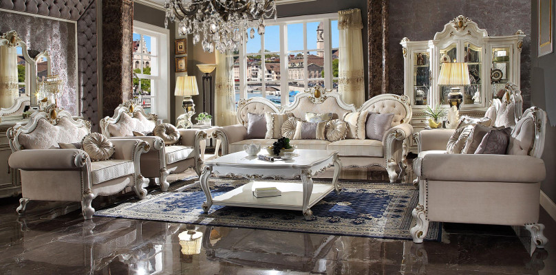 Luxe bankstel 3+2+1+1 zits set design bank bekleden bankstellen bank