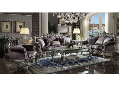 Luxe meubels Bank Bankstel Bank Bekleding 3+2+1 Zits met salontafel