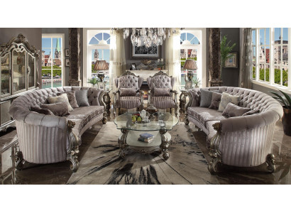 Unieke set Chesterfield luxe meubels 4-delig. 2x ronde bank + 2x fauteuil.
