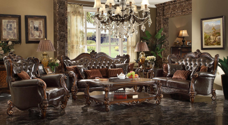 Luxe Chesterfield bankstel 3+2+1 zits + salontafel meubilair bank