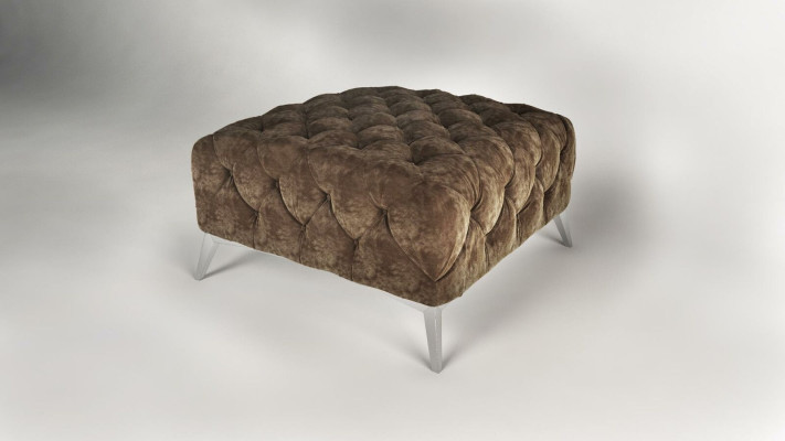 Voetenbank Ottomaanse poef Chesterfield kruk gevoerde Ottomaans ontwerp fluweel