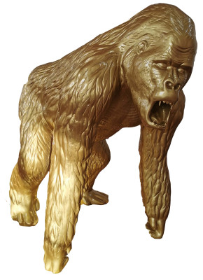 Gouden decoratie gorilla figuren standbeelden decoratie tuin nieuw ontwerpfiguur beeld