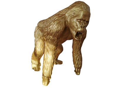 Gouden decoratie gorilla figuren standbeelden decoratie tuin nieuw ontwerpfiguur beeld