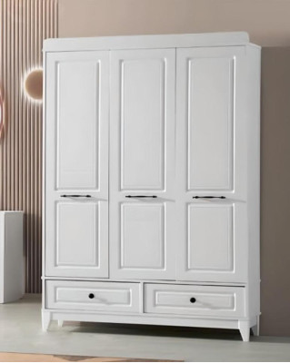Kledingkast Wit houten kast Ontwerp kinderkamer Kledingkasten