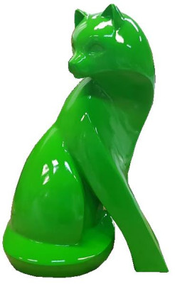 Abstracte figuurfiguren Abstracte standbeelden Beeldhouwkunst ontwerper Loft Groene sculpturen