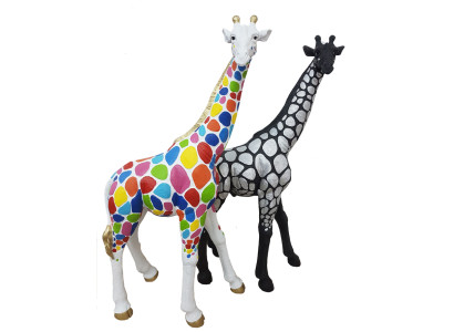 Ontwerpfiguren Giraffe Decoraties Tuin Giraffe Standbeeld Sculptuur Sculpturen