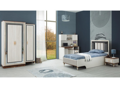 Compleet kinderbed kindermeubels kinderbed wit hout set 4-delig modern