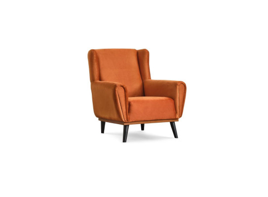 Fauteuil voor één persoon 1-zits stoffen fauteuil Oranje design clubfauteuil Modern