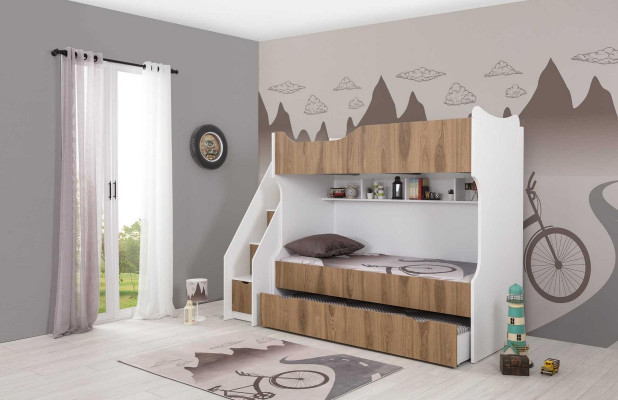 Kinderbed Stapelbed Bed Kindermeubels Wit Set Moderne Kinderen