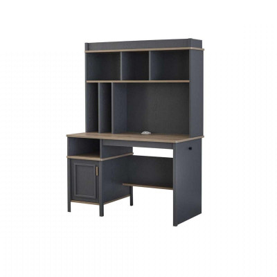 Schrijftafel Boekenplanken Bureautafel Computertafel Hout Grijs Kinderkamer