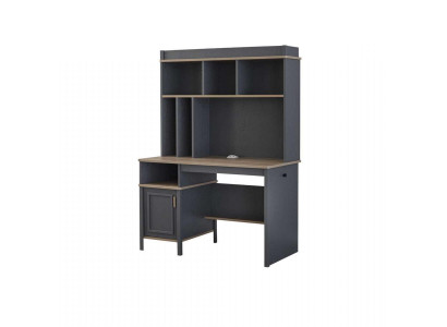 Schrijftafel Boekenplanken Bureautafel Computertafel Hout Grijs Kinderkamer