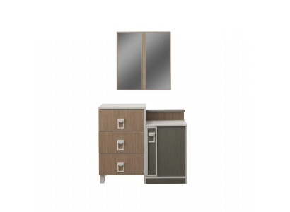 Slaapkamer commode set met spiegel van bruin hout console tafel