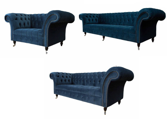 Bankstel 4+3+1 zits set Design Bank Beklede Bank Moderne Luxe