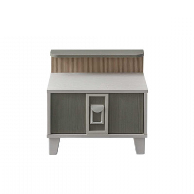 Kindermeubelset kinderkamer Bed kinderbed grijs hout set 4-delig.