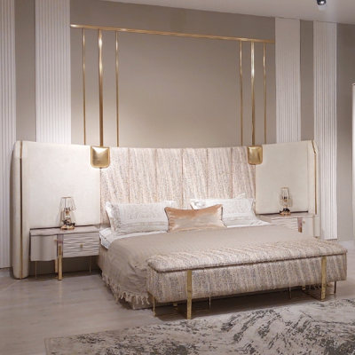 Bed 2x Nachtkastjes Slaapkamer Compleet Luxe Inrichting Nieuwe Meubels