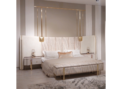 Bed 2x Nachtkastjes Slaapkamer Compleet Luxe Inrichting Nieuwe Meubels