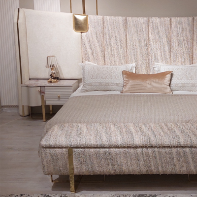 Bed 2x Nachtkastjes Slaapkamer Compleet Luxe Inrichting Nieuwe Meubels