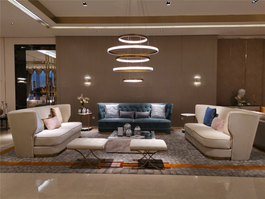 Ontwerp Luxe Bankstel 3-zits Gestoffeerde Bank - Italiaanse Stijl Woonkamermeubels