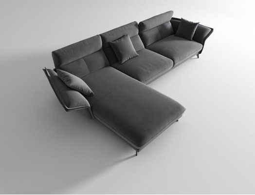 Bankstel Stof L-vorm Bank Woongebied Hoekbank Set Modern Ontwerp Bankstellen